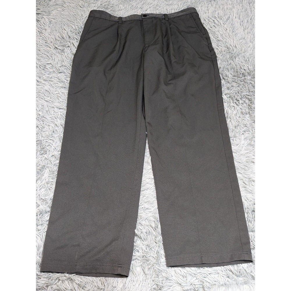 IZOD GOLF Pants Mens Size 38x32 Gray Polyester Business Casual Summer Golfing